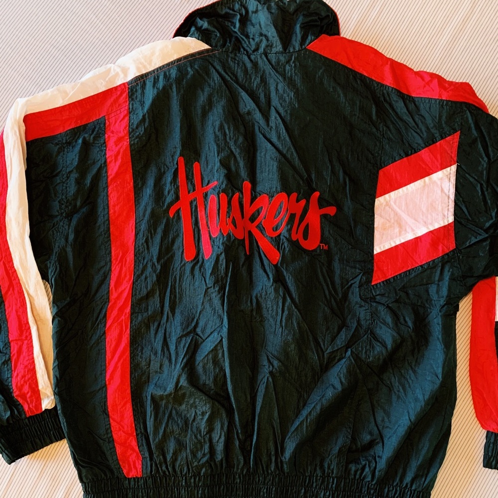 Vintage 90s Nebraska Huskers Windbreaker